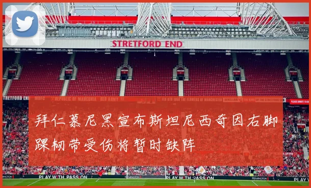 拜仁慕尼黑宣布斯坦尼西奇因右脚踝韧带受伤将暂时缺阵